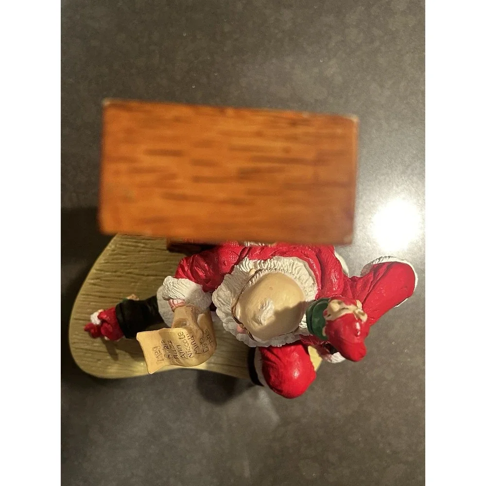 Vintage 1995 Howard Miller Clock Santa Claus Christmas Checkin It Twice WORKING!